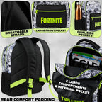 Fortnite Backpack For Kids Teens School Bookbag Travel Bag Rucksack For Vacation Sports Gifts For Kids (Black Aop)