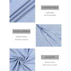 Mens Linen Shirts Short Sleeve Casual Shirt Button Down Summer Beach Vacation Tops Men Casual Dress Shirts Breathable