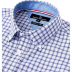 Alimens & Gentle Men'S Plaid Button Down Shirts Cotton Long Sleeve Dress Shirts Regular Fit Gingham Shirts