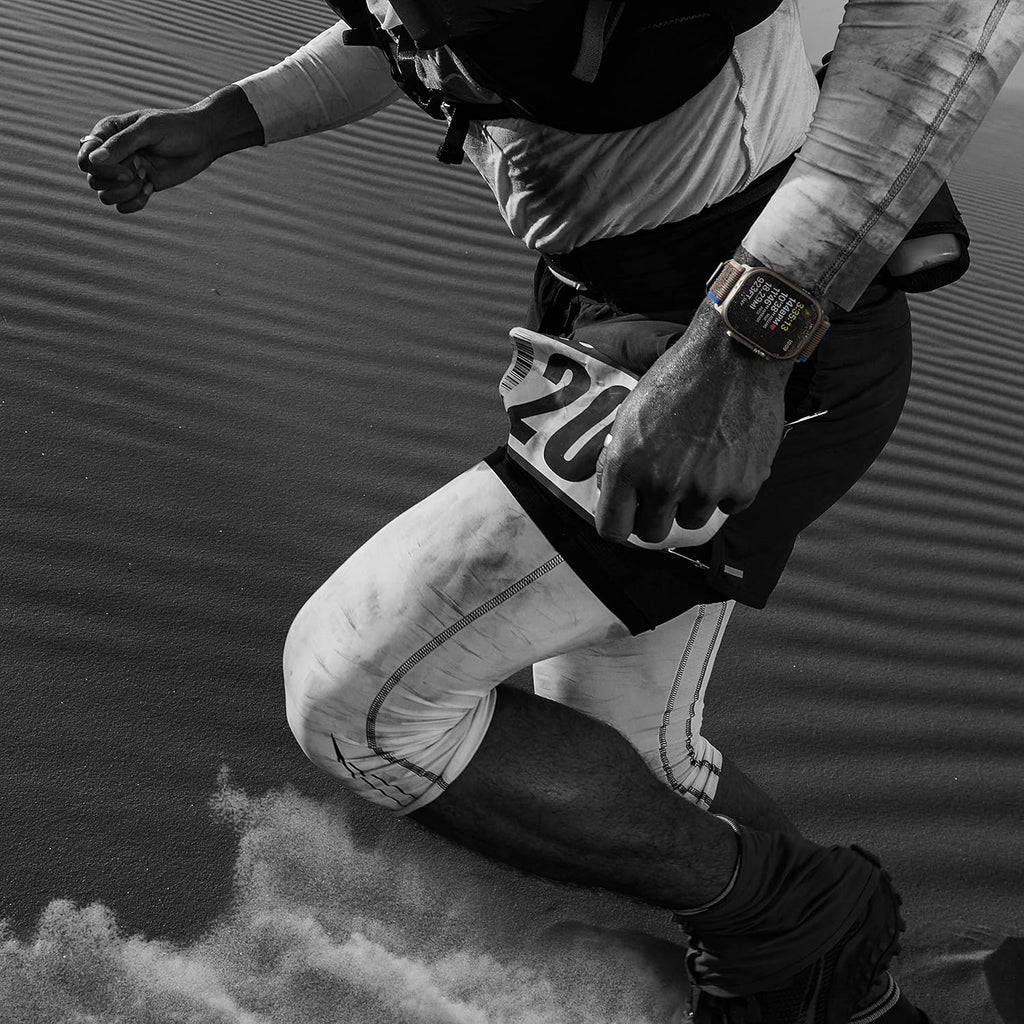 Apple Watch Ultra [GPS + Cellular 49mm] Titanium Case with White Ocean Band, One Size (Renewed Premium)
