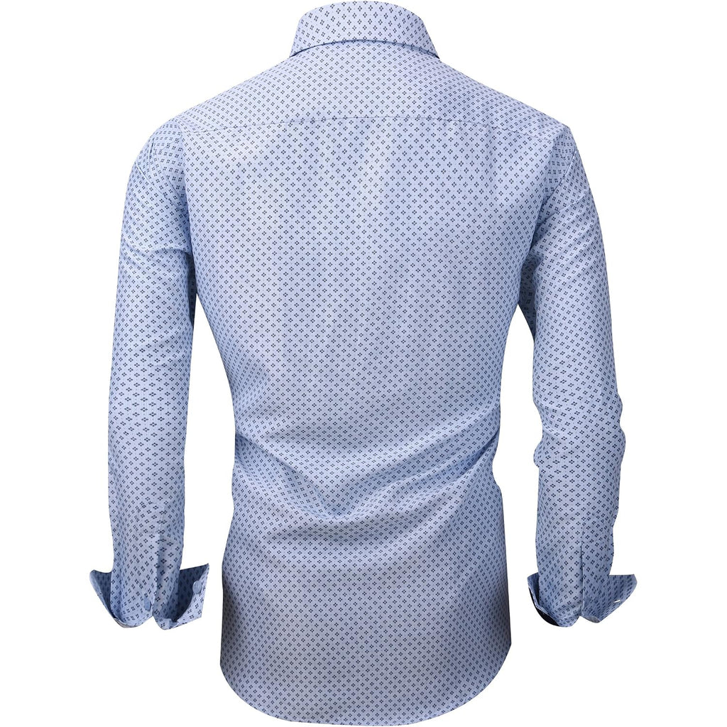 Alex Vando Mens Printed Dress Shirts Long Sleeve Regular Fit Button Down Shirt
