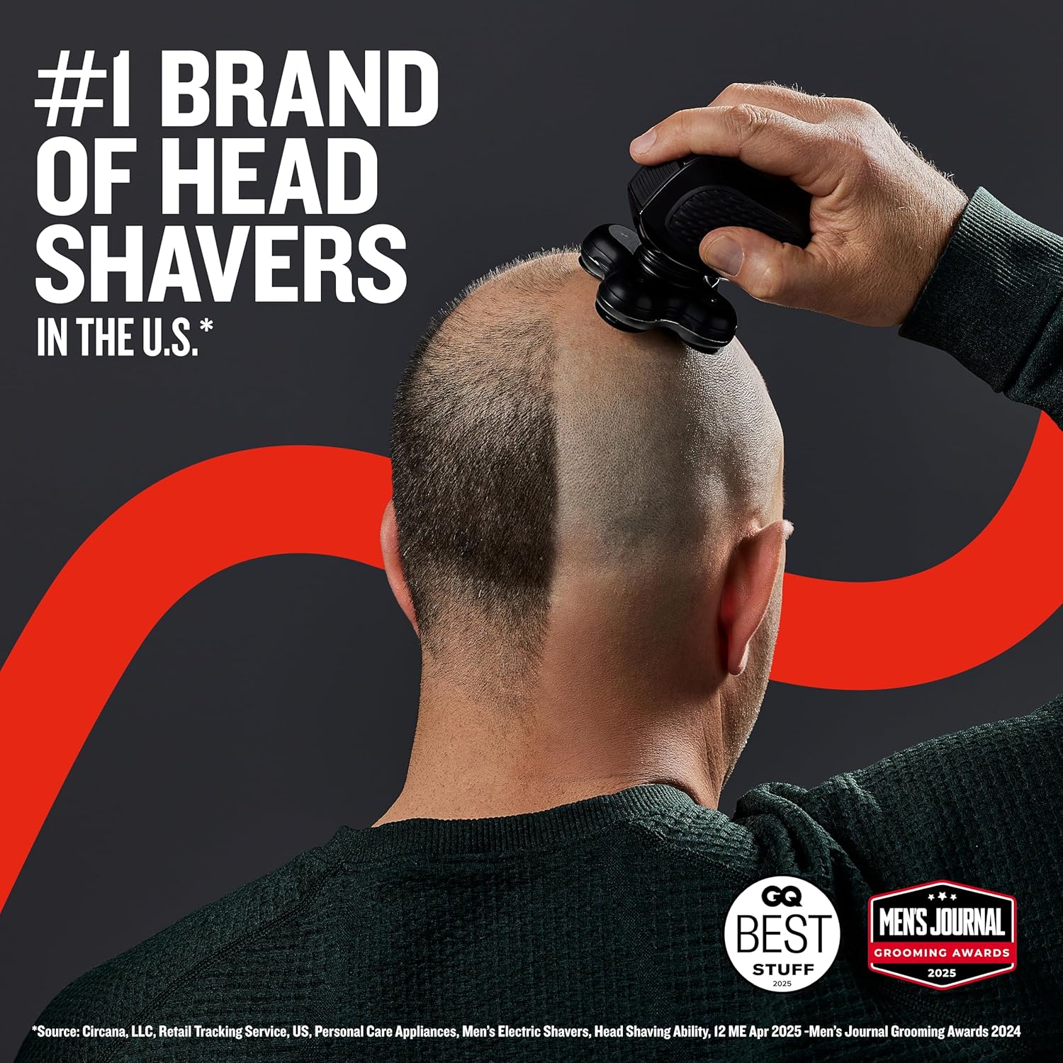 Remington Balder Pro XR7000 Head Shaver for Bald Men, Cordless Electric Razor, 5 Dual Track Rotary Blades, Waterproof Wet/Dry, Lithium Rechargeable, Hair Capture Chamber, Pop-Up Trimmer