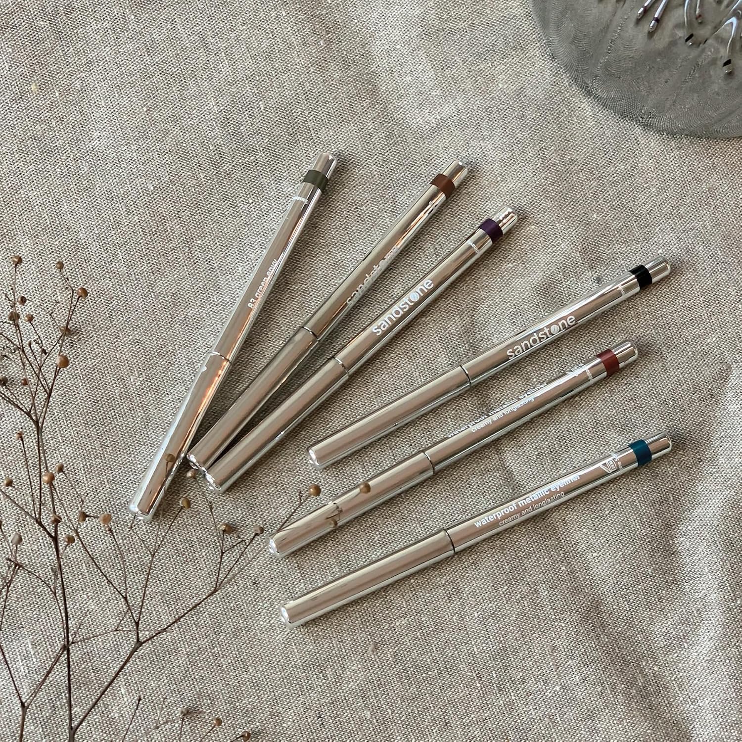 Sandstone Scandinavia Hypoallergenic Waterproof Eyeliner Pencil (Purple) | Metallic, Smudge-Proof Eye Liner For Sensitive Eyes