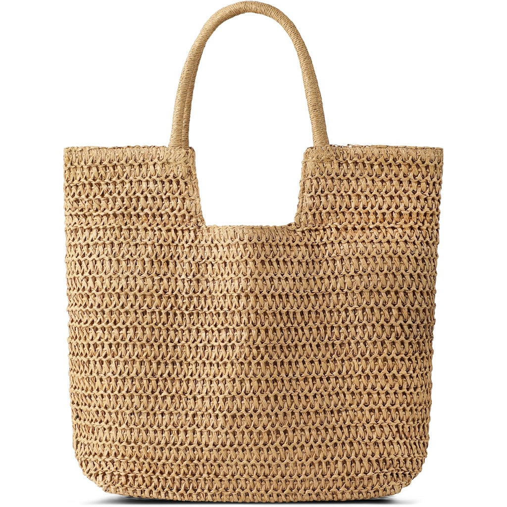 Straw Beach Bags for Women - Summer Woven Tote Bag Shoulder Handbags, Large Beach Bag for Women for Holiday