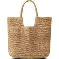 Straw Beach Bags for Women - Summer Woven Tote Bag Shoulder Handbags, Large Beach Bag for Women for Holiday