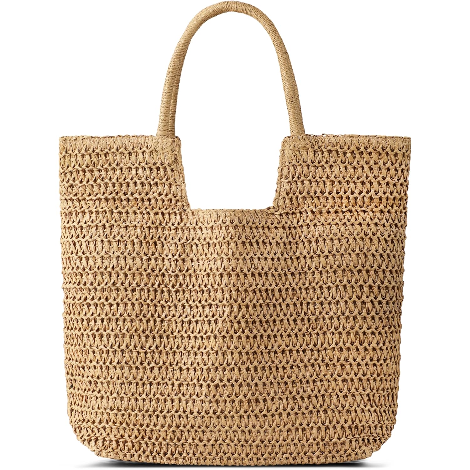 Straw Beach Bags for Women - Summer Woven Tote Bag Shoulder Handbags, Large Beach Bag for Women for Holiday