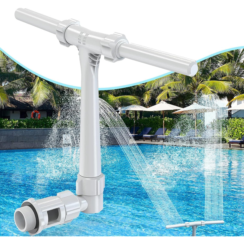 Adjustable Dual Spray Pool Fountain For Above Ground & Inground Pools | Waterfall Pool Sprinkler Fountain, 360° Adjustable Direction And Height, Pool Cooling, Cross And Parallel Spray Modes