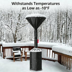 Patio Heater Covers, [2026 Upgraded Tear-Resistant Fabric] Waterproof With Robust Zipper,Dustproof/Wind/Sunlight/Snow-Resistant, (89"H X 33"D X 19"B ,Black)