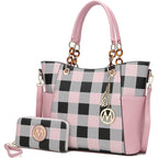 MKF Collection Tote Bag for Women, Handbag Set with Wallet-Top-Handle Bag Vegan Leather Purse by Mia K