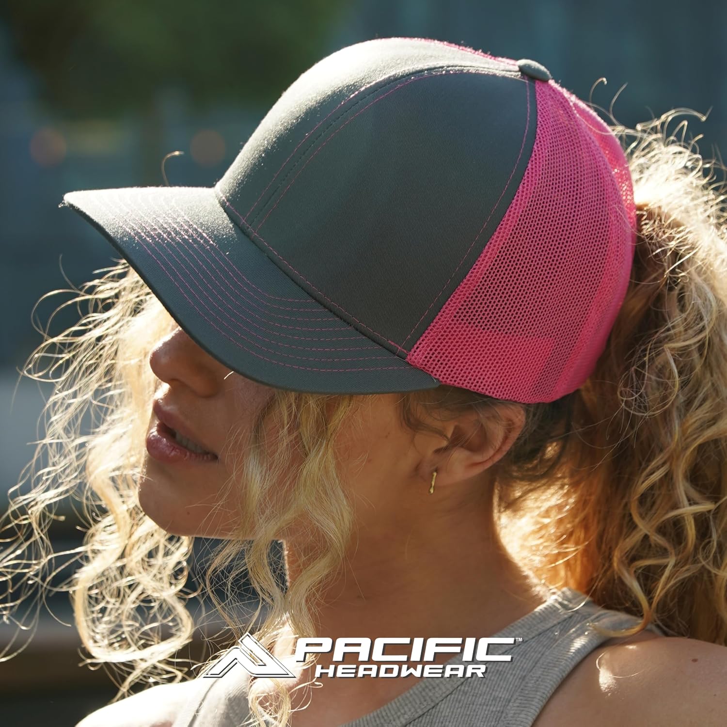 Pacific Headwear Snapback Trucker: Stylish Unisex Cap for All-Day Comfort Black/White/Black