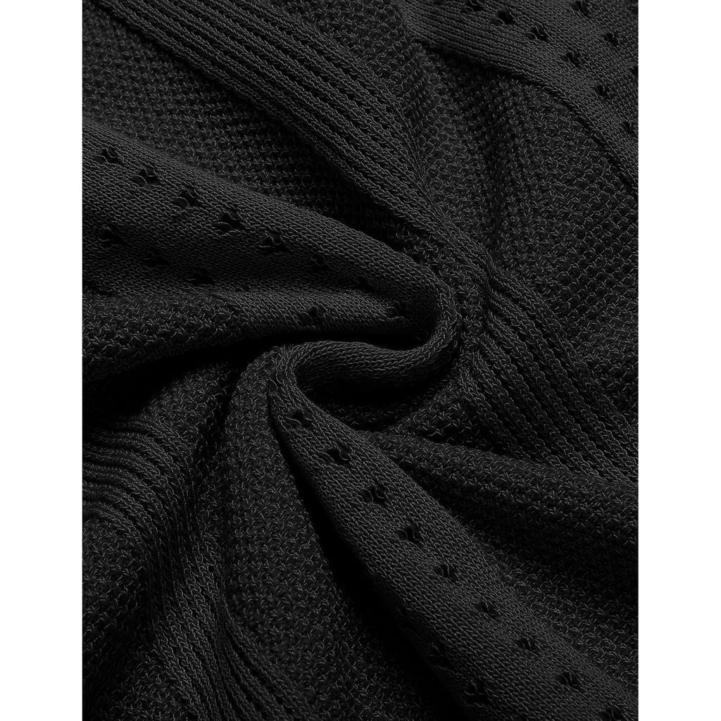 Coofandy Men'S Knit Shirts Short Sleeve Button Down Polo Shirt Fashion Casual Summer Beach Shirts