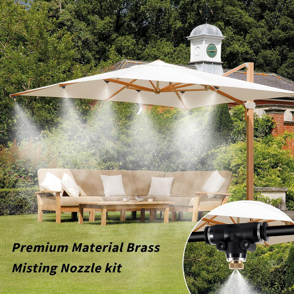 20 Pack Brass Misting Nozzles With 20Pc Brass Misting Nozzles O Ring,Heavy Duty Misting Nozzle 0.02" Orifice (0.5 Mm)10/24 Unc For Outdoor Cooling System Dust Control
