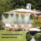 20 Pack Brass Misting Nozzles With 20Pc Brass Misting Nozzles O Ring,Heavy Duty Misting Nozzle 0.02" Orifice (0.5 Mm)10/24 Unc For Outdoor Cooling System Dust Control