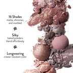 Laura Geller New York Marble-Ous Eyes Eyeshadow Palette – 16 Multi-Finish Baked & Marbled Eyeshadows In Matte & Satin Finishes – Limited Edition Draper James Collaboration