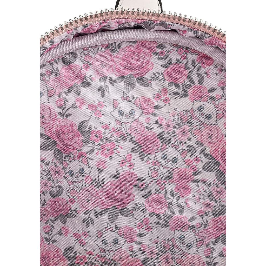 Loungefly Disney Marie Floral Footsy Womens Double Strap Shoulder Bag Purse