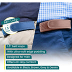 Beltbro Pro For Men And Women Elastic No Buckle Invisible Belt Patented Metal Free Tsa Soft Adjustable Side Tactical Belt