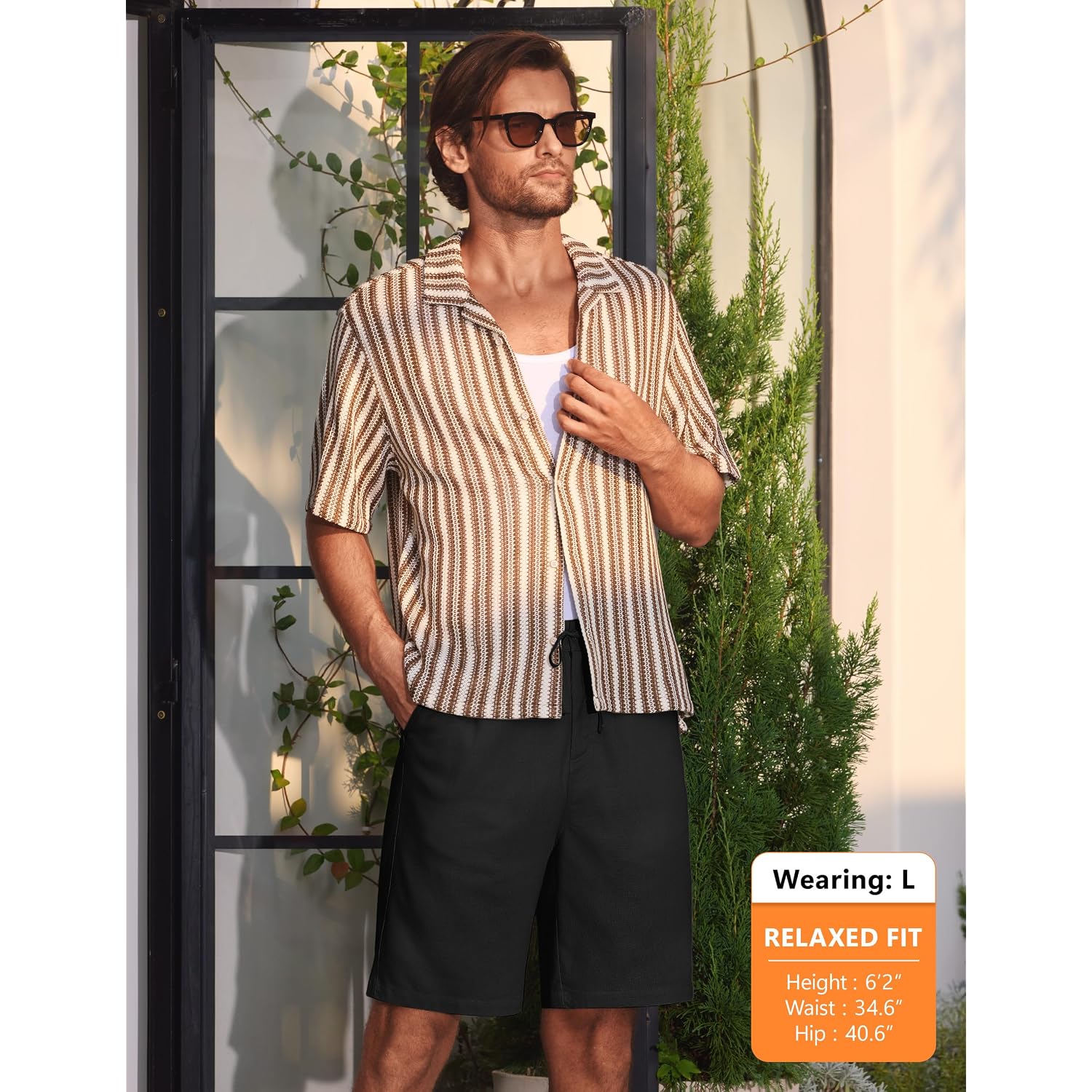 Iseegz 7" / 9" Men'S Linen Shorts Dressy Casual Work Golf Cotton Linen Shorts For Men Flat Front With Pockets Belt Loop