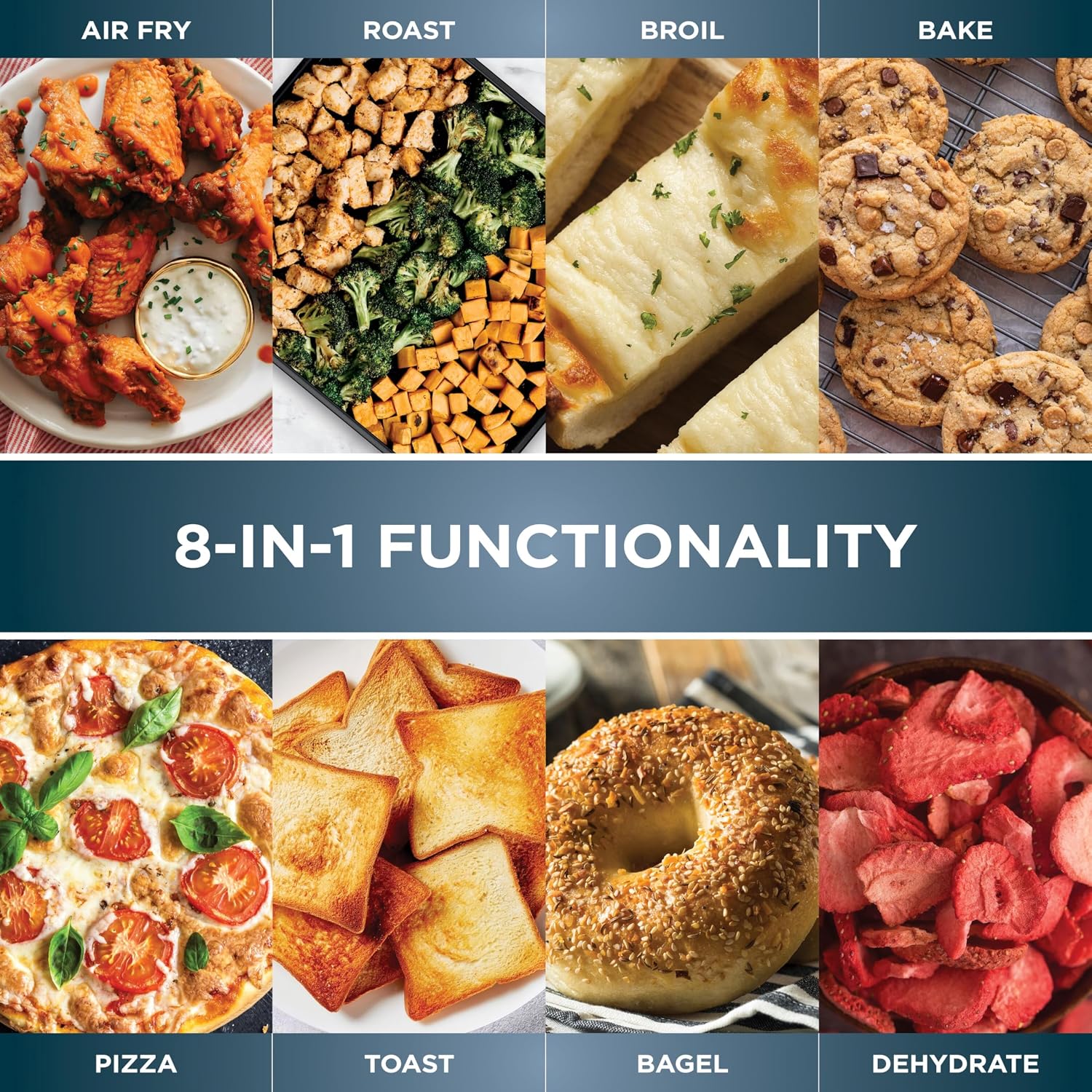 Ninja Air Fryer Toaster Oven Combo | 8-In-1 Functionality | Flip Up & Away For Storage Space | Air Fry Basket, Sheet Pan, Wire Rack & Removable Crumb Tray |1800 Watt | Stainless Steel | Sp151