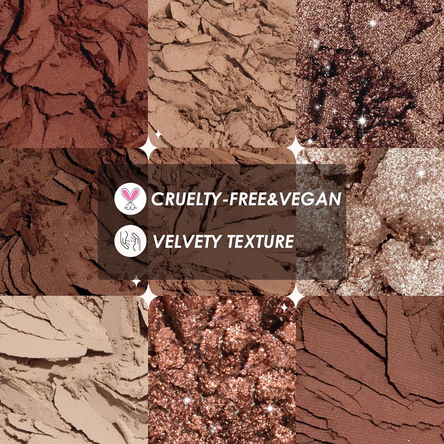 docolor Eyeshadow Palette, 9 Colors Brown & Copper Tones Palette with Matte & Shimmer Finishes,Highly Pigmented Eye Makeup Palette for Everyday Glam Look