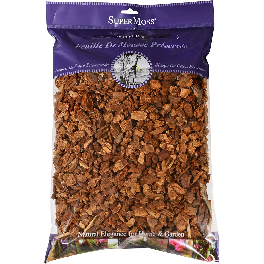 Supermoss (23114) Orchid Potting Bark, Natural, 4 Quarts