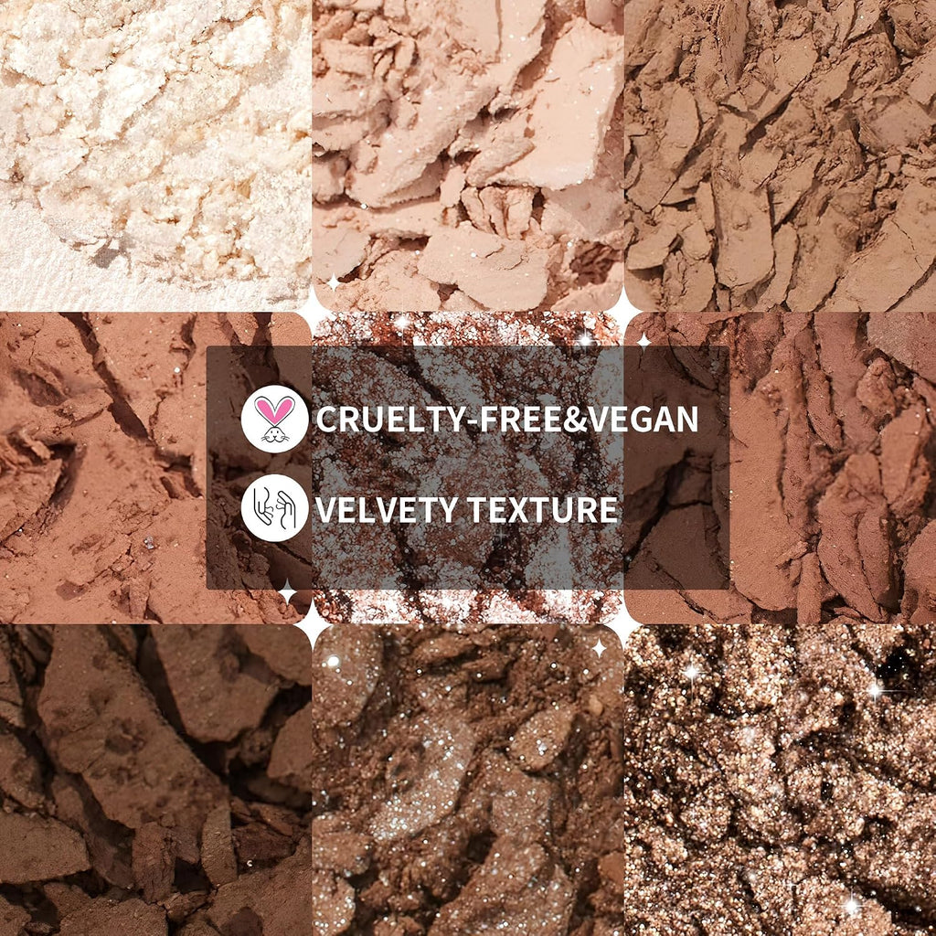 Docolor Neutral Eyeshadow Palette 9 Colors Nude Brown Eyeshadow Palette Eye Shadow Palette Makeup Palettes With Velvety And Silky Finishes Highly Pigmented Mattes Shimmers Glitter Eye Makeup Palettes