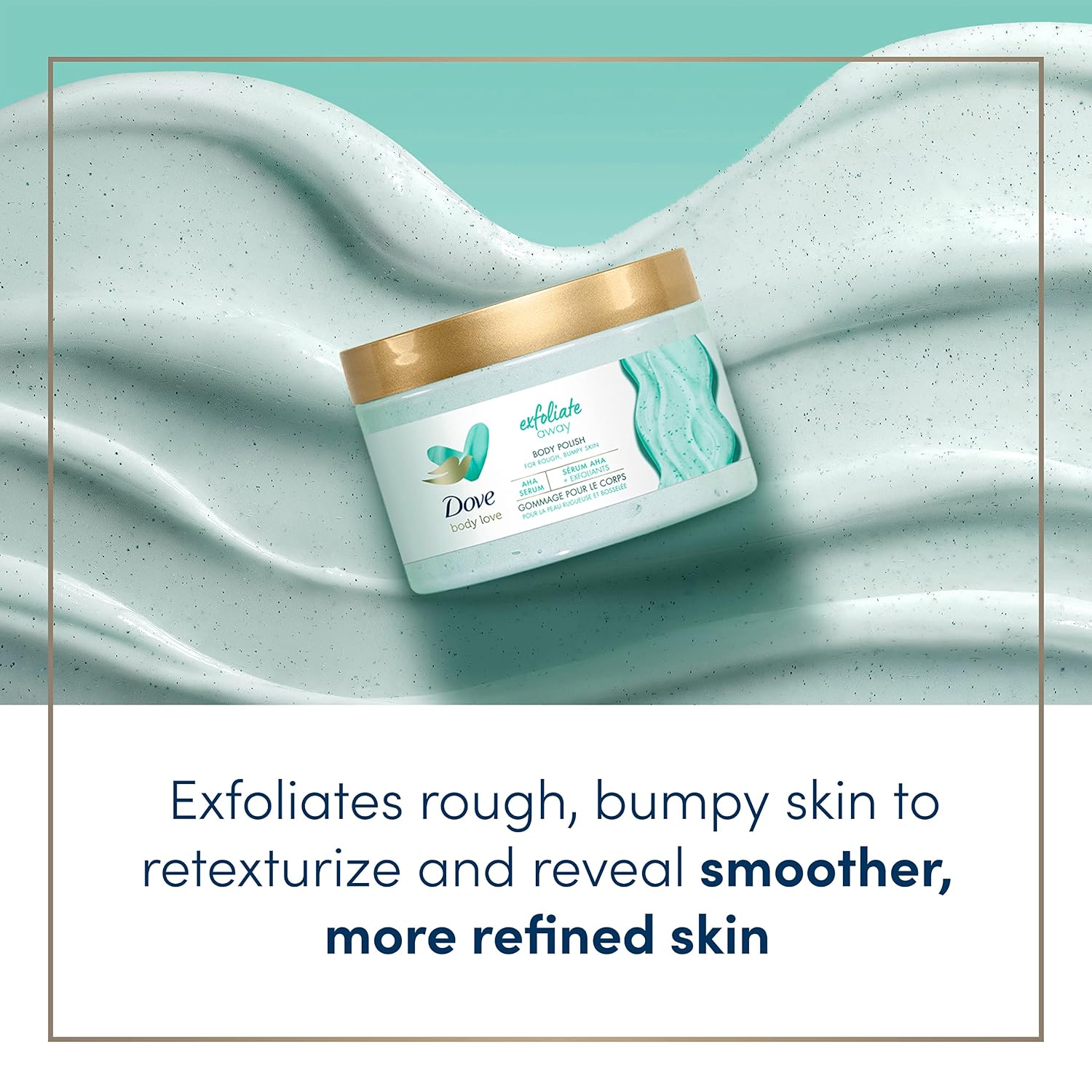 Dove Body Love Body Polish Exfoliate Away 3 Count For Rough, Bumpy Skin Body Scrub With Ahas For Silky Smooth Skin 12 Oz