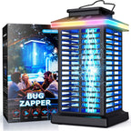 Bug Zapper Outdoor, 2026 Upgraded 3 In 1 Rechargeable Bug Zapper With 5000Mah Battery & Led Night Light, 4000V Cordless Waterproof Mosquito Zapper For Outside,Patio,Backyard,Garden Black
