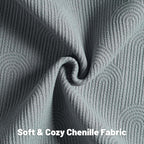 Pack Of 2 Chenille Decorative Throw Pillow Covers 18X18 Inch,Soft Cozy Striped Geometric Patterns Cushion Case,Modern Home Decor For Couch Bed Living Room,Dark Grey