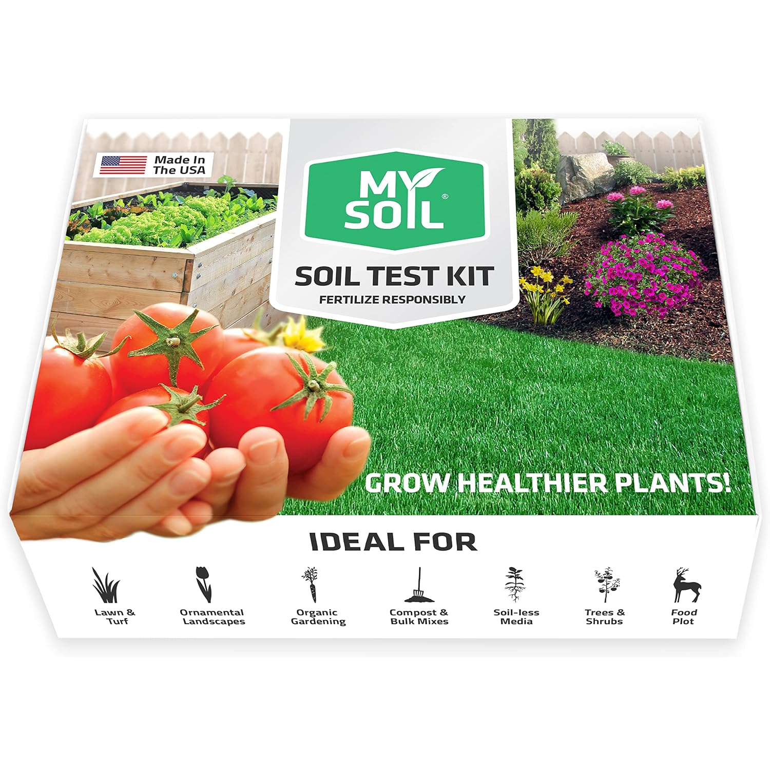 Mysoil Soil Test Kit, Unlock Your Lawn & Garden Potential, Complete & Accurate Nutrient And Ph Analysis With Recommendations Tailored To Your Soil And Plant Needs