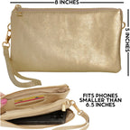 Humble Chic NY Vegan Leather Wristlet Purse for Women - Small Clutch Purse with Shoulder and Wrist Straps