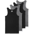 Comfneat Men'S 4-Pack Big & Tall Tight Fit A-Shirts Cotton Spandex Tank Tops Sleeveless Undershirts