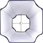 Go&So Square Lamp Shade For Table Lamps,6.5"X13.2"X10.6" Blue Lamphade Bell | 0.41" Spider,Blue,Natural Faux Silk,Medium Deco Lamp Shade Replacement For Small Floor Lamps Living Room,Fold Easy Assembly