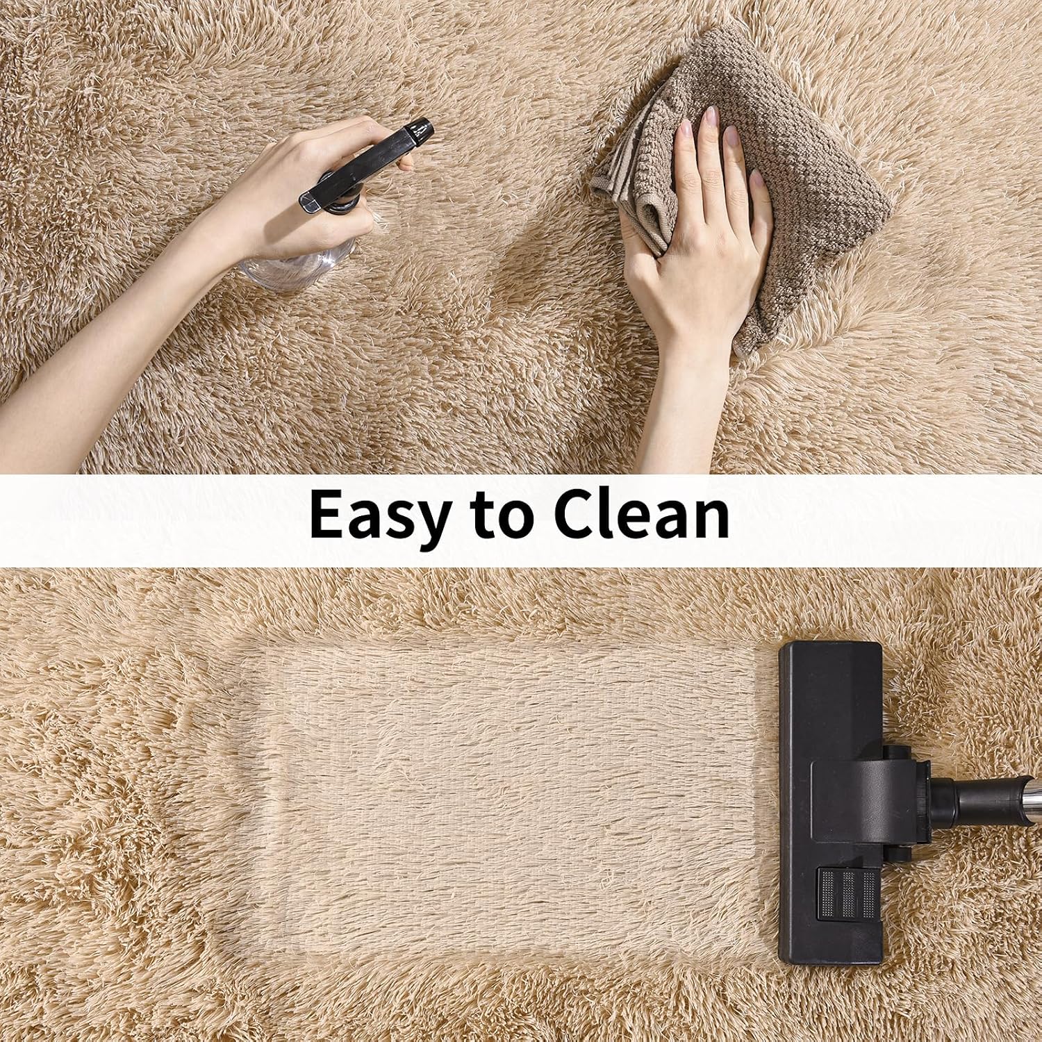 Soft Runner Rugs For Bedroom Hallway 2X6 Beige Fluffy Shag Washable | Upgrade Non Slip Throw Area Rug For Bedside Dorm, Long Shaggy Furry Carpet For Living Room, Flame Resistant