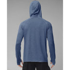 Roadbox Mens Upf 50+ Fishing Shirts, Long Sleeve Uv Sun Hoodie, Hiking Running Swim Athletic Workout Shirt
