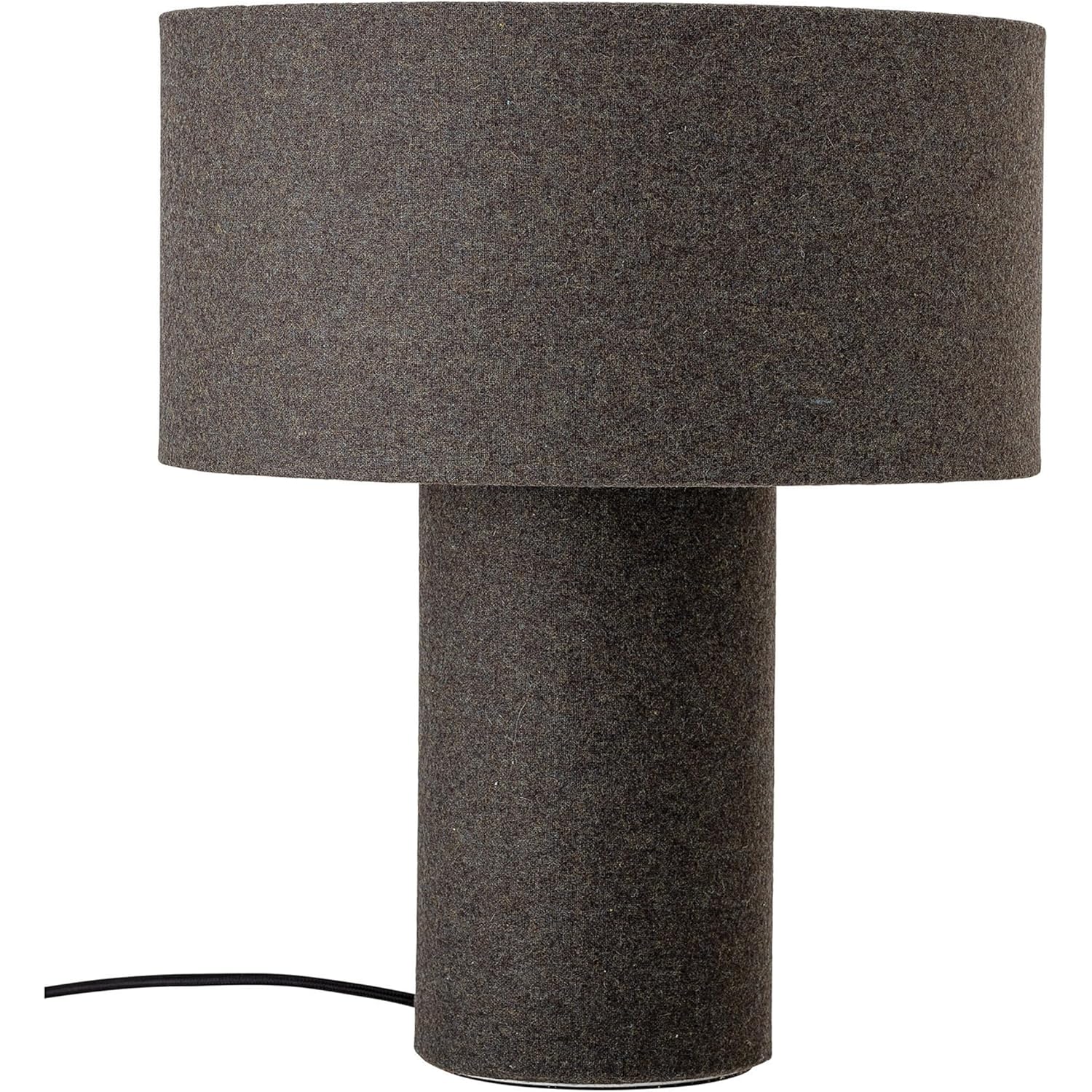 Bloomingville Grey Wool Blend Matching Shade (Set Of 2 Table Lamp Set, 12" L X 12" W X 14" H, Ah0898Set