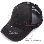 C.C Ponycap Messy High Bun Ponytail Adjustable Glitter Mesh Trucker Baseball Cap