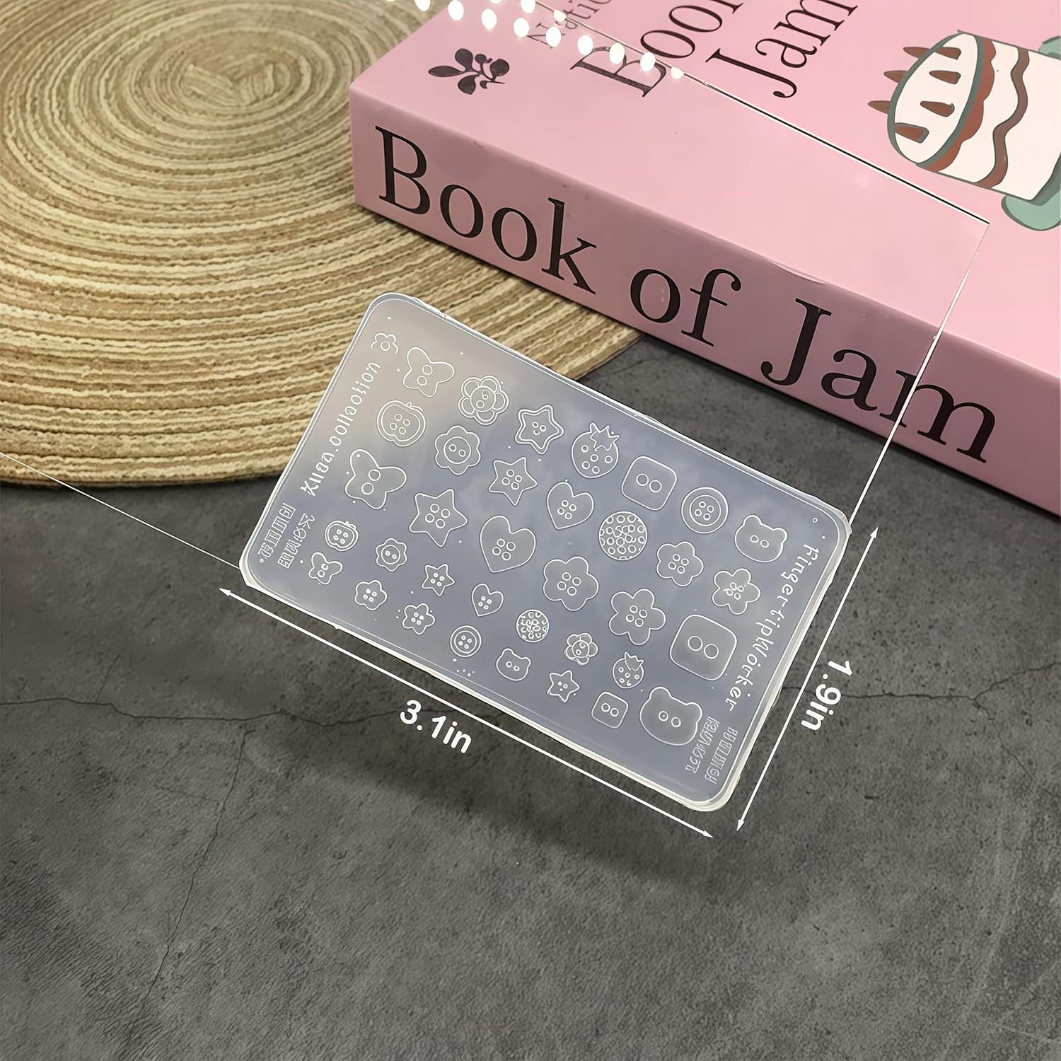 3D Buttons Nail Mold Silicone Tools Nails Charms Resin Molds Art for Accessories Supplies