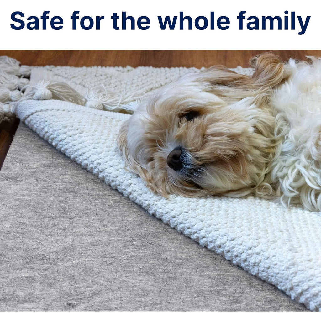 RUGPADUSA - Basics - 8'x10' - 1/4" Thick - 100% Felt - Protective Cushioning Rug Pad - Safe for All Floors and Finishes Including Hardwoods