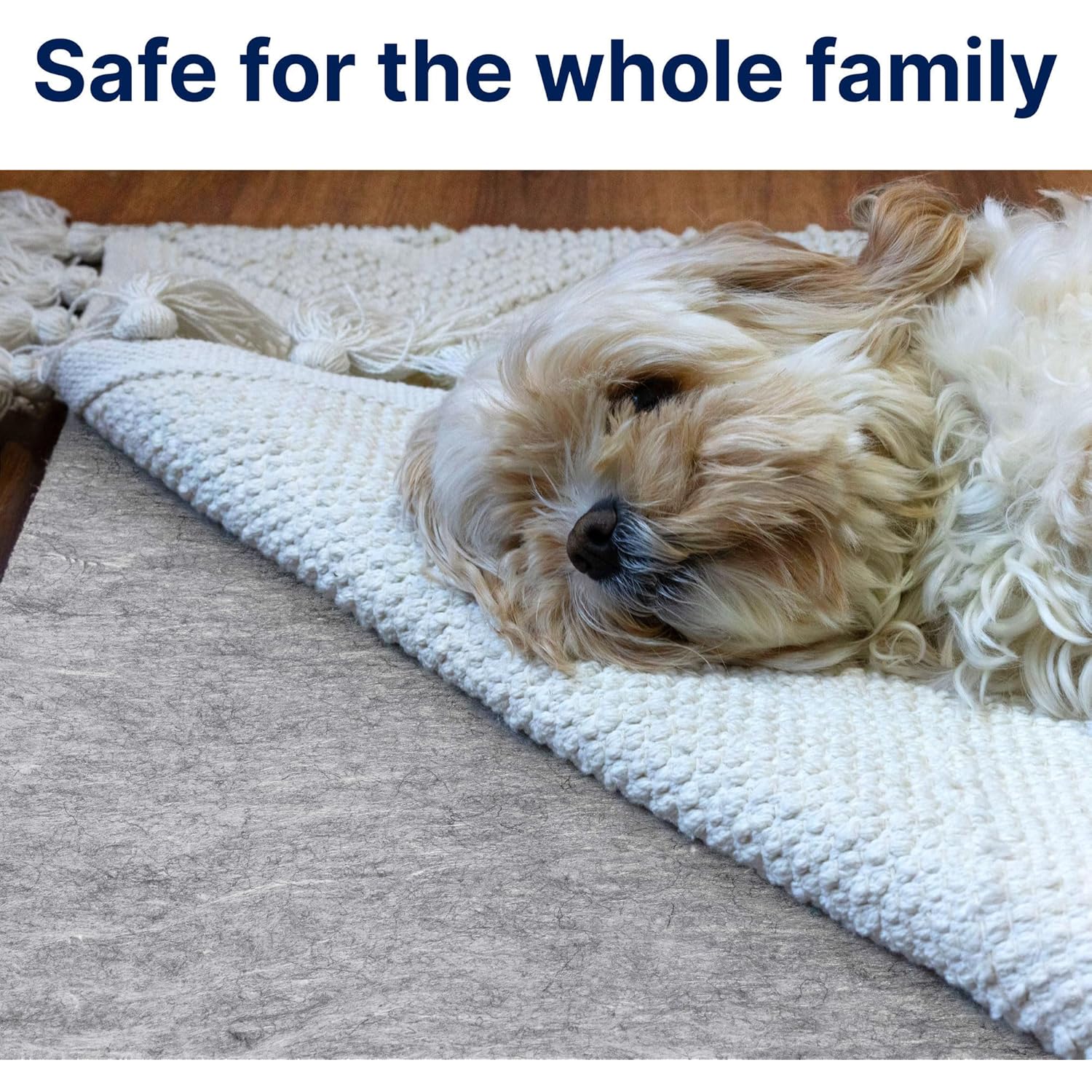 RUGPADUSA - Basics - 8'x10' - 1/4" Thick - 100% Felt - Protective Cushioning Rug Pad - Safe for All Floors and Finishes Including Hardwoods