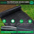 4Ftx100Ft Weed Barrier Landscape Fabric Heavy Duty, 3.2Oz Weed Barrier Fabric, Easy Setup Woven Garden Weed Fabric Landscaping Fabric