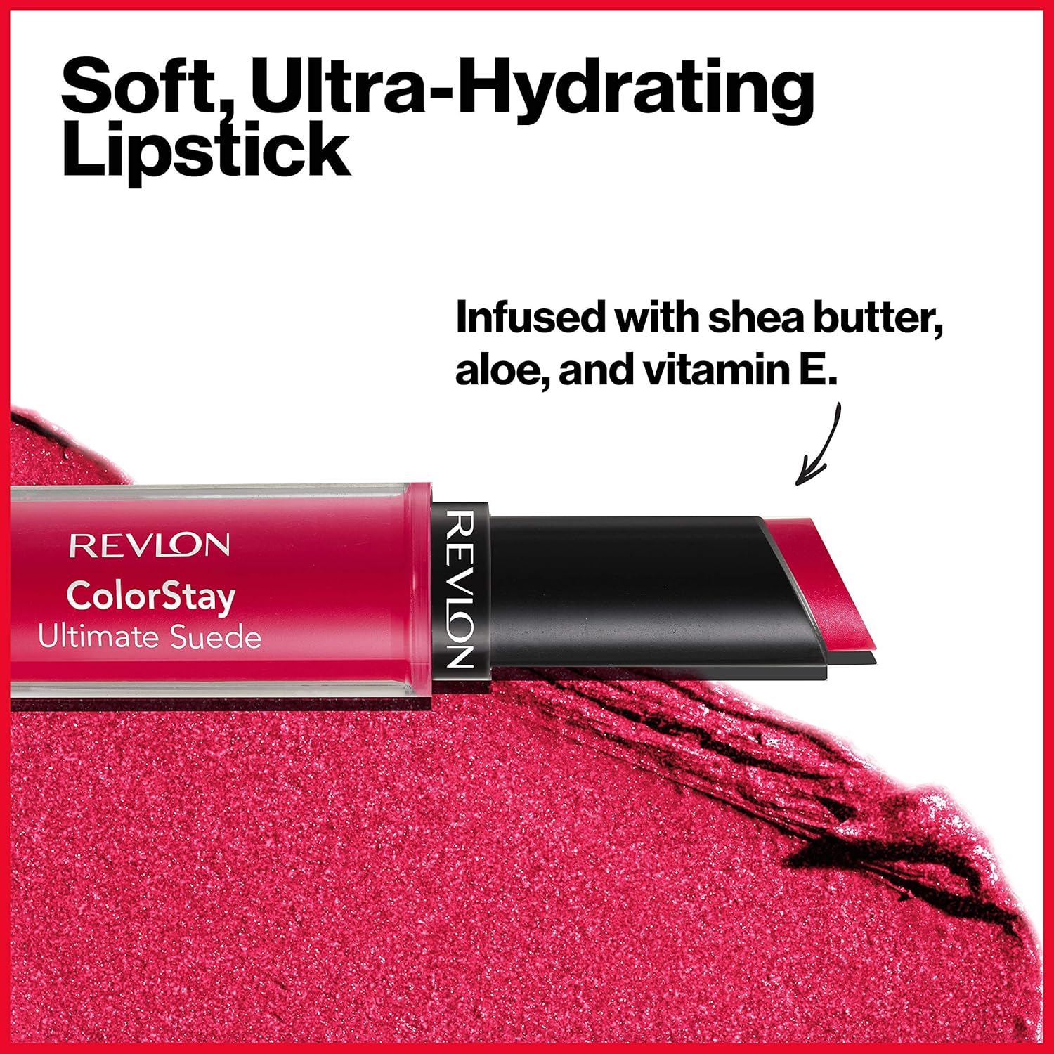 REVLON Lipstick, ColorStay Ultimate Suede Lipstick, High Impact Lip color with Moisturizing Creamy Formula, Infused with Vitamin E, 080 Fashionista, 0.09 Oz