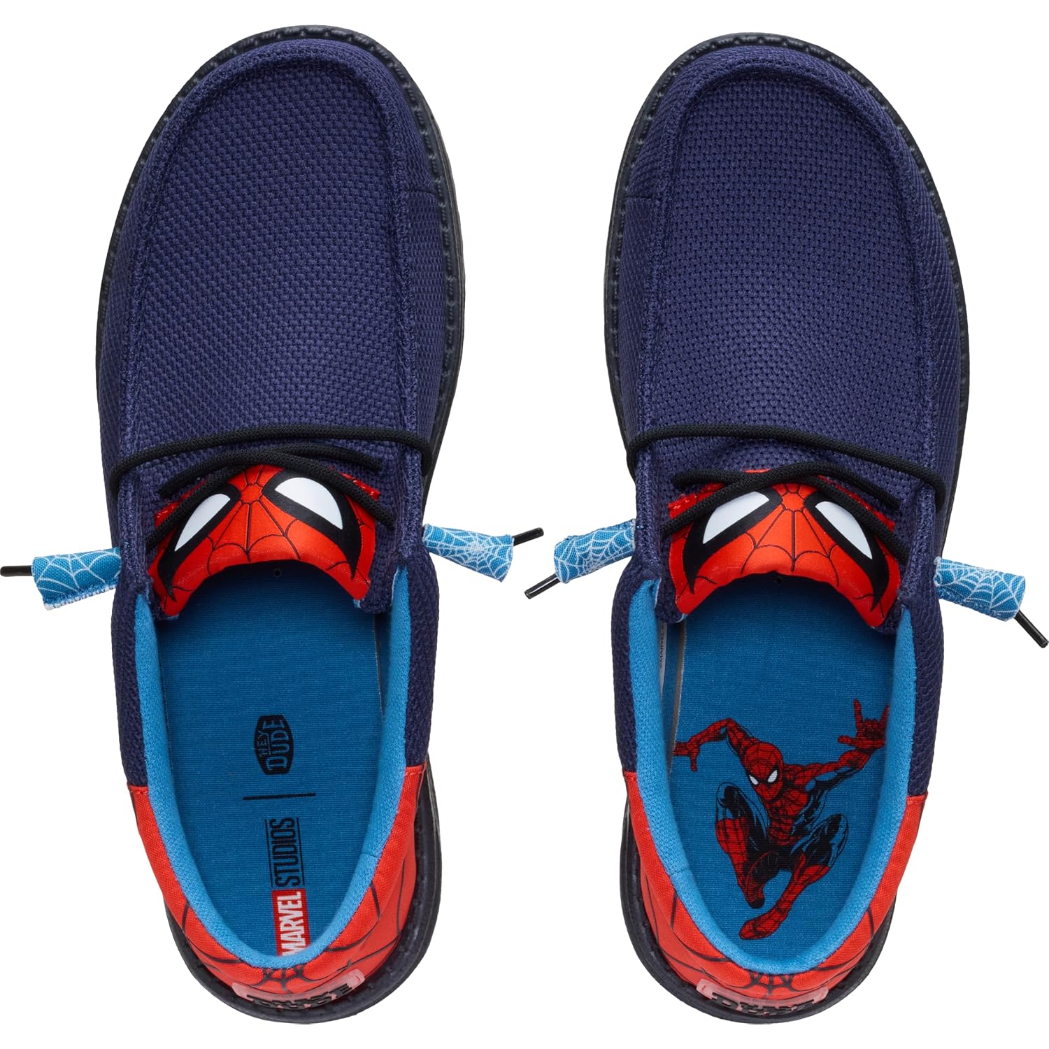 Heydude Men'S Wally Funk Spiderman Slip On Shoe | Lightweight Loafer | Flexible Sole | Easy On Fit