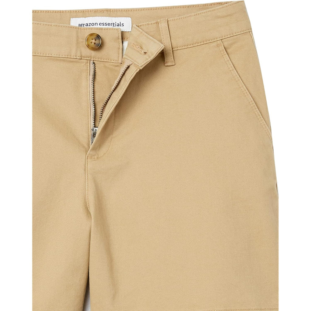 Women's Mid-Rise Slim-Fit 5 Inch Inseam Khaki Shorts (Available in Straight and Curvy Fits)