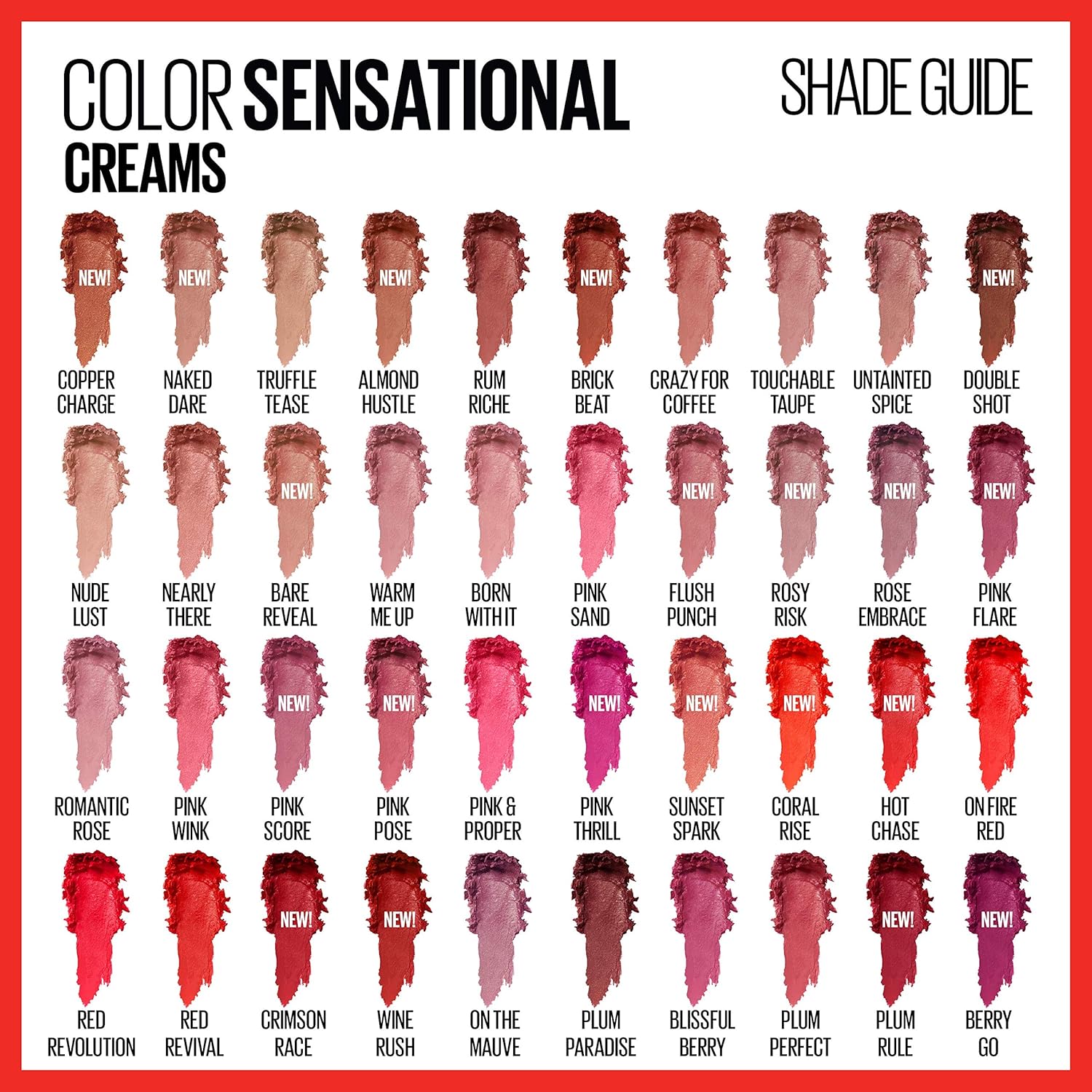 Maybelline Color Sensational Lipstick, Lip Makeup, Cream Finish, Hydrating Lipstick, Nearly There, Nude ,1 Count