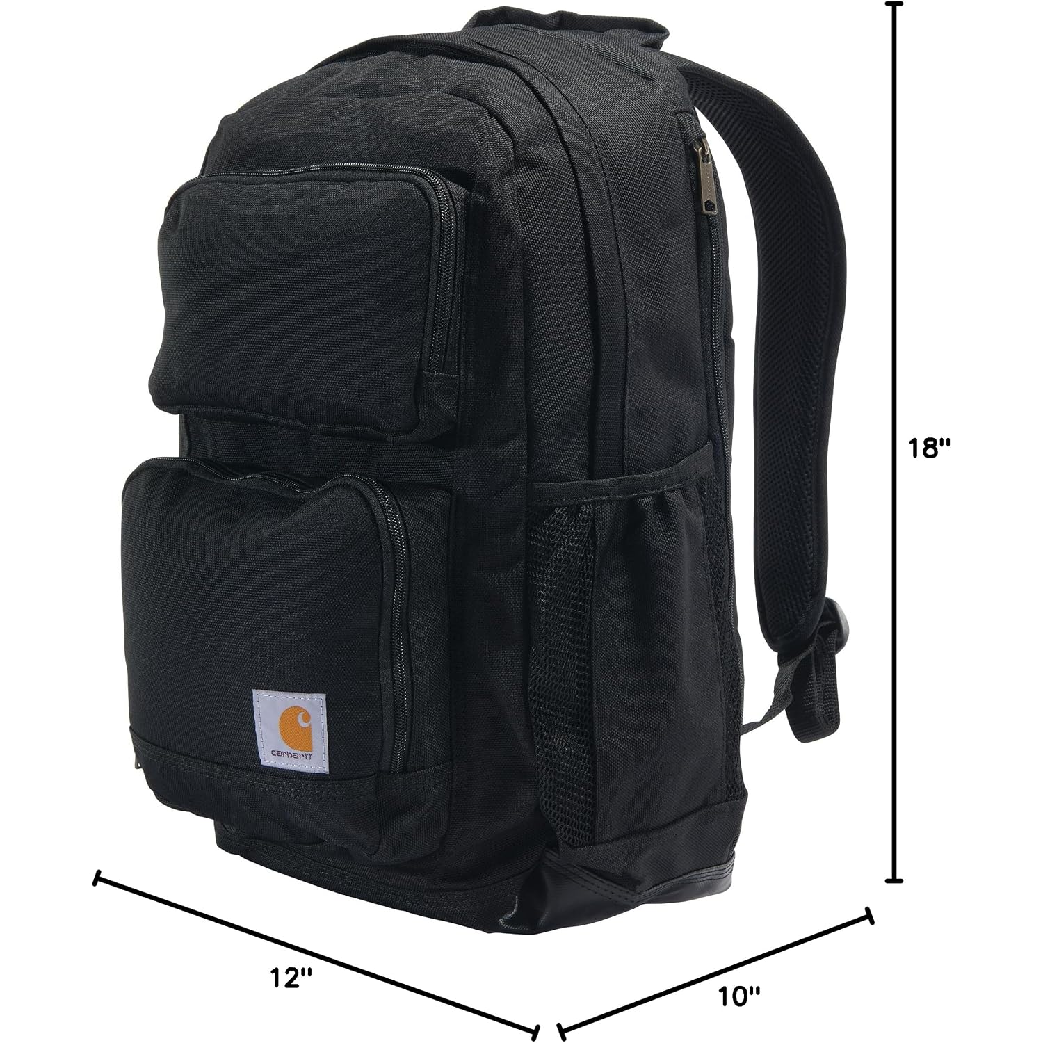 Carhartt 28L Dual-Compartment Backpack, Durable Pack With 16" Laptop Sleeve And Duravax Abrasion Resistant Base, Black