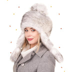 Futrzane Classic Ear Flaps Hat - Fur Trapper Hat for Women - Winter Ushanka Hat