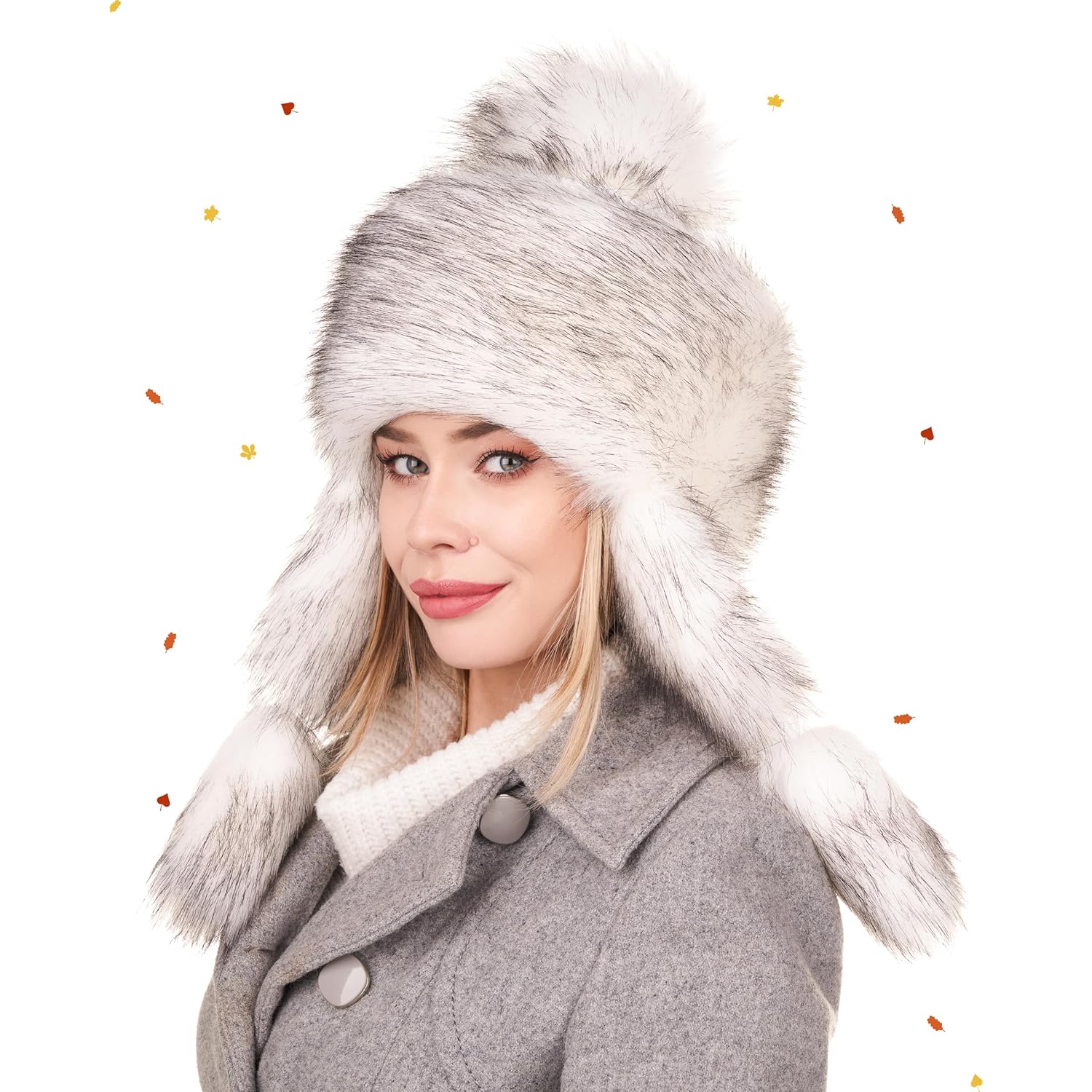 Futrzane Classic Ear Flaps Hat - Fur Trapper Hat for Women - Winter Ushanka Hat