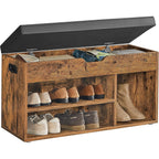 Vasagle Custos Collection - Storage Bench With Cushion, Shoe Bench, Padded Seat, Hidden Storage, Entryway, Hold Up To 300 Lb, 11.8 X 31.5 X 17.3 Inches, Rustic Brown And Ink Black Ulhs30Bx