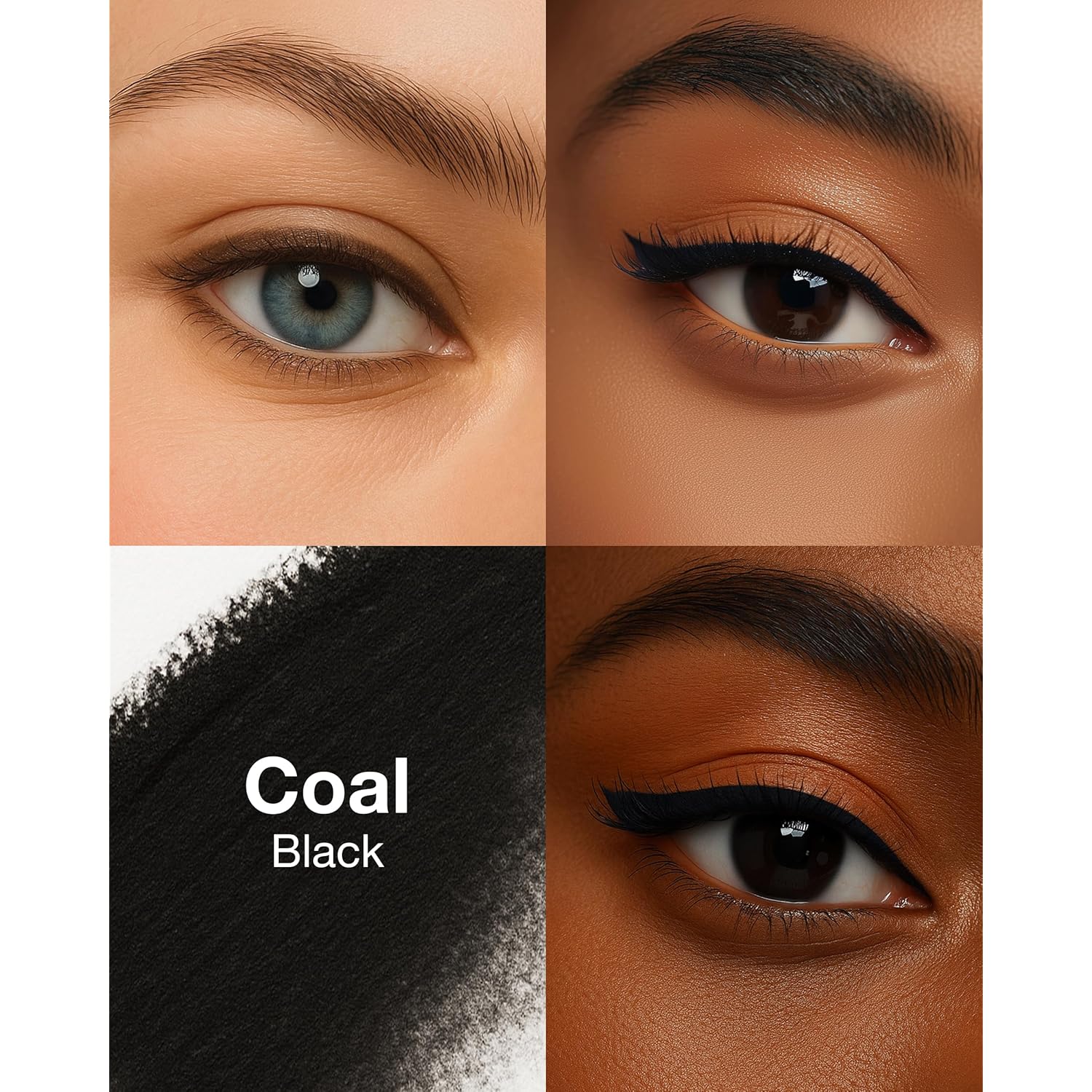 Mineral Fusion Eye Pencil (Black - Coal) - Eyeliner with Soothing Chamomile, Meadowfoam & Vitamin E - Smooth & Long Lasting, Hypoallergenic, Non-Irritating Eye Makeup