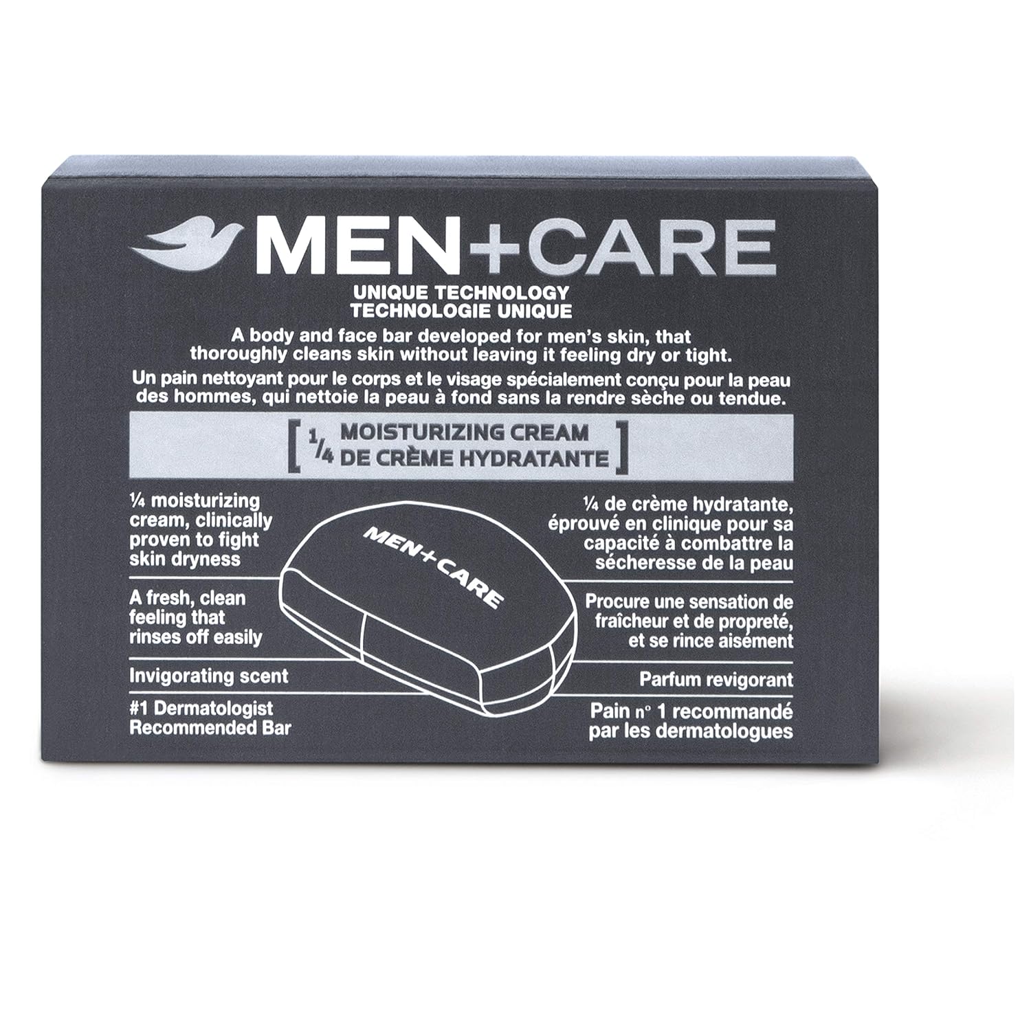 Dove Men + Care 3 In 1 Bar Cleanser For Body, Face, And Shaving Extra Fresh Body And Facial Cleanser More Moisturizing Than Bar Soap To Clean And Hydrate Skin 3.75 Ounce (Pack Of 8)